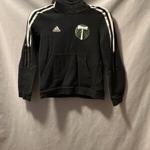 Adidas Black Hoodie with White Accents
